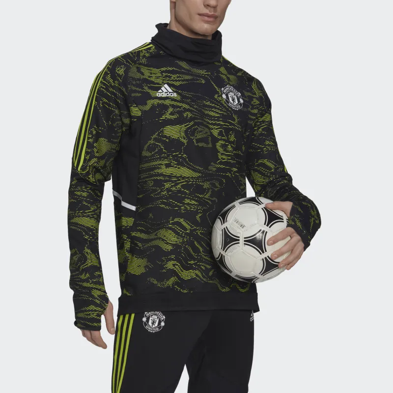 Adidas Manchester United Condivo 22 Pro Warm Top Soccer Jerseys Men's Green-2