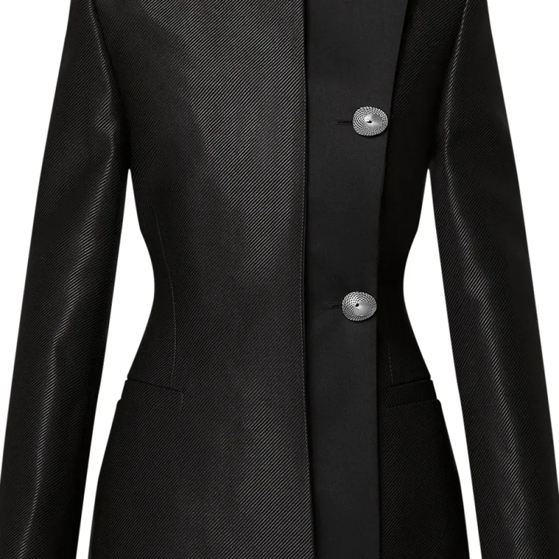 LOUIS VUITTON Asymmetrical Twill Blazer-2