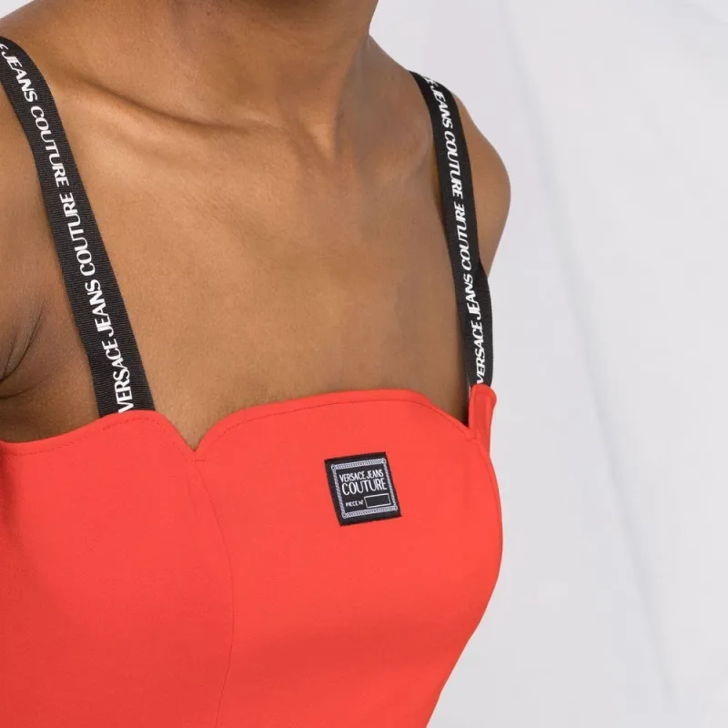 VERSACE Slip Dresses Women's Orange-1