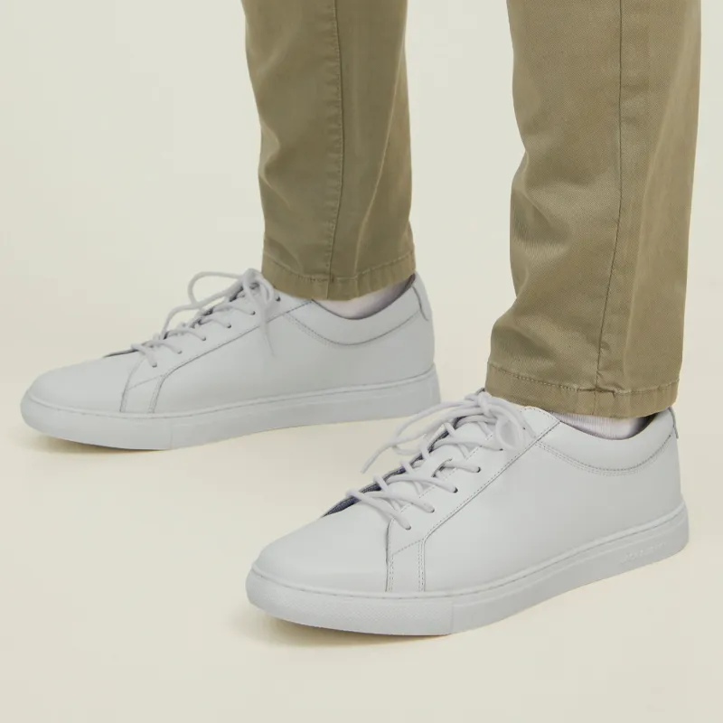 JACK JONES· Low Top Skateboard Shoes Men's White-3