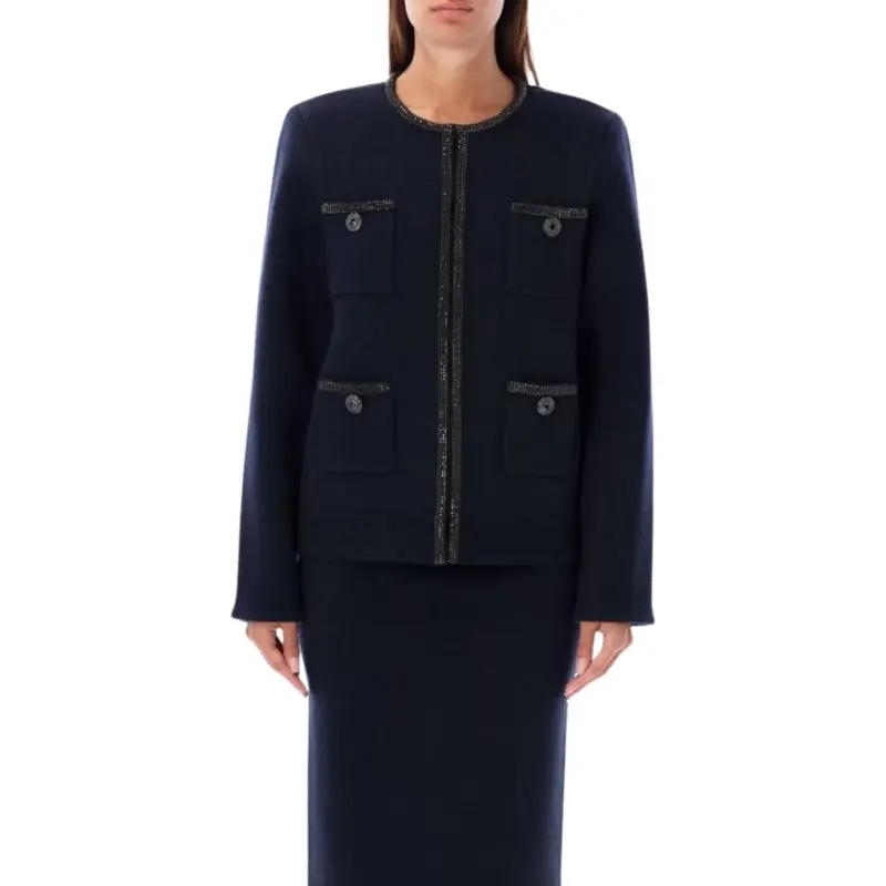 Self portrait Embellished Knitted Cardigan-2