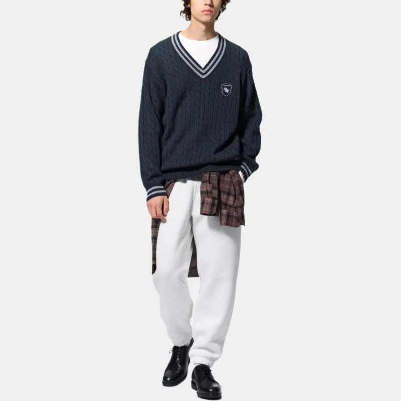 GU Harry Potter Collaboration Sweaters Men Marine Blue-4