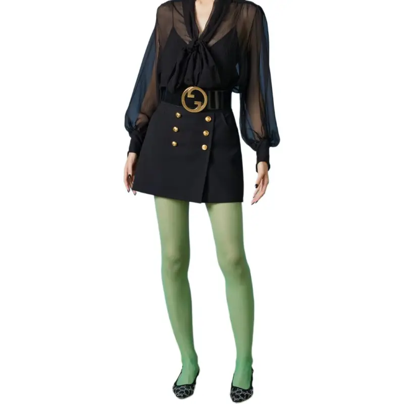 GUCCI Logo Engraved Buttons Mini Skirt-2