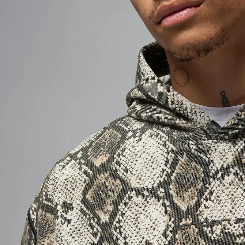 JORDAN Sport Hoop Fleece Men's Dri FIT Printed Pullover Hoodie-3