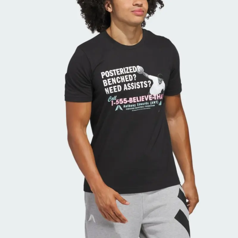 Adidas Free Shipping With AdiClub Anthony Edwards Billboard Tee-2