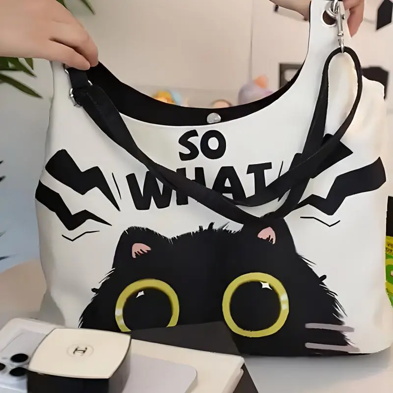AOSONG Suede Tech Fabric Crossbody Bag Regular Unisex Black White-3
