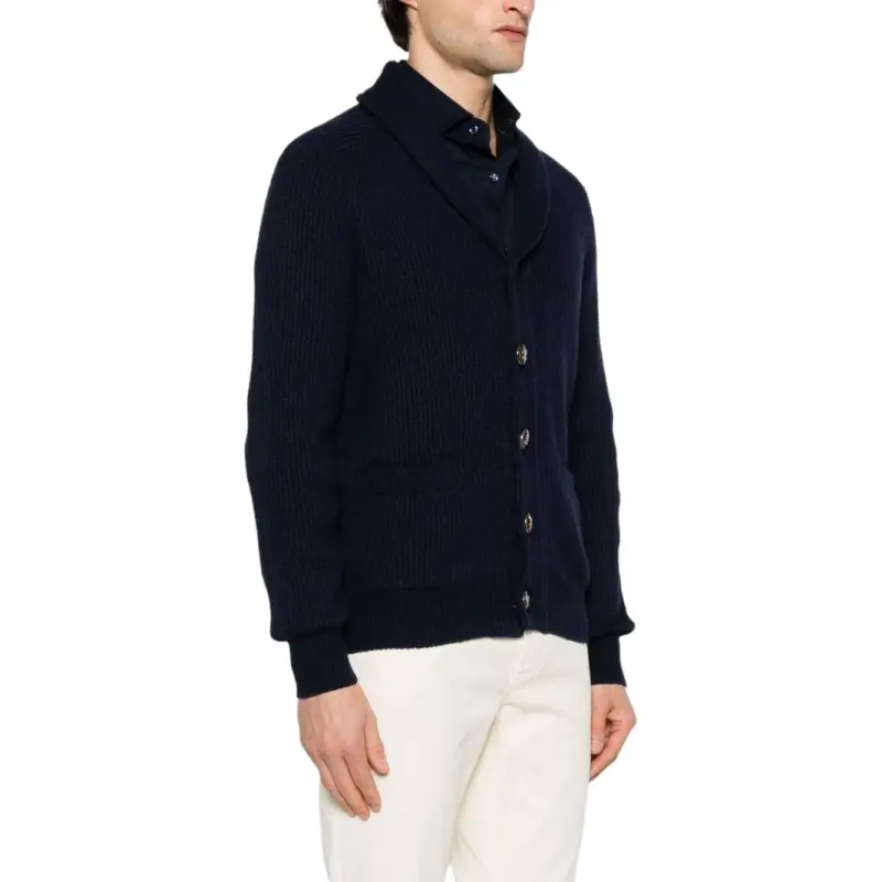 Brunello Cucinelli Shawl Lapel Knitted Cardigan-5
