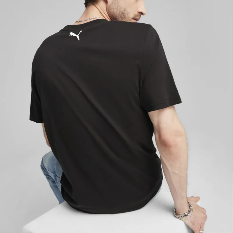 PUMA FERRARI RACE BIG SHIELD T Shirt Men's Black-4