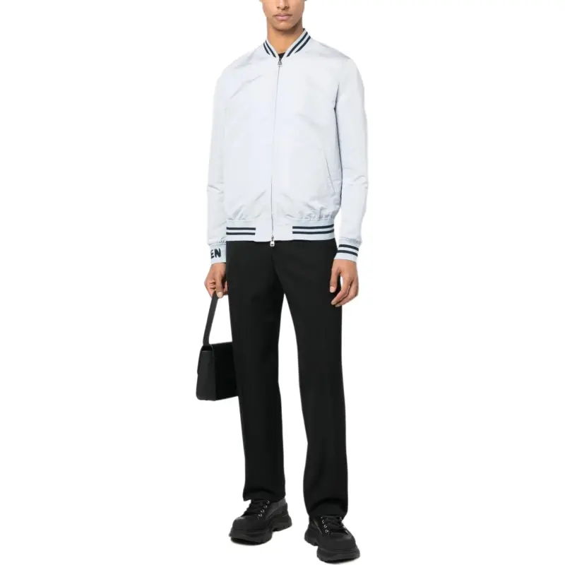 Alexander McQueen Logo Printed Bomber Jacket-1