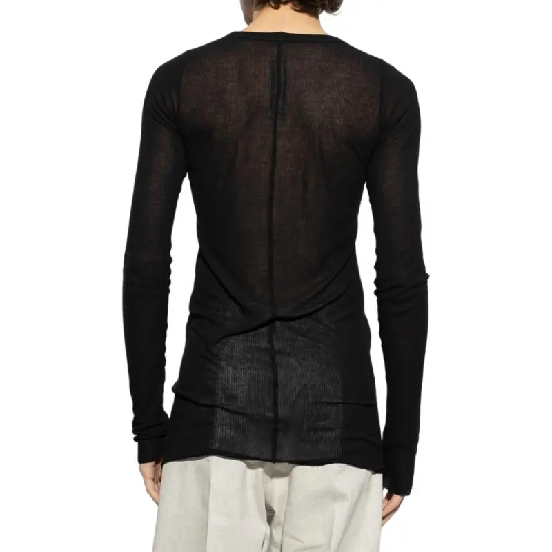 RICK OWENS Long Sleeved Ribbed T Shirt-4