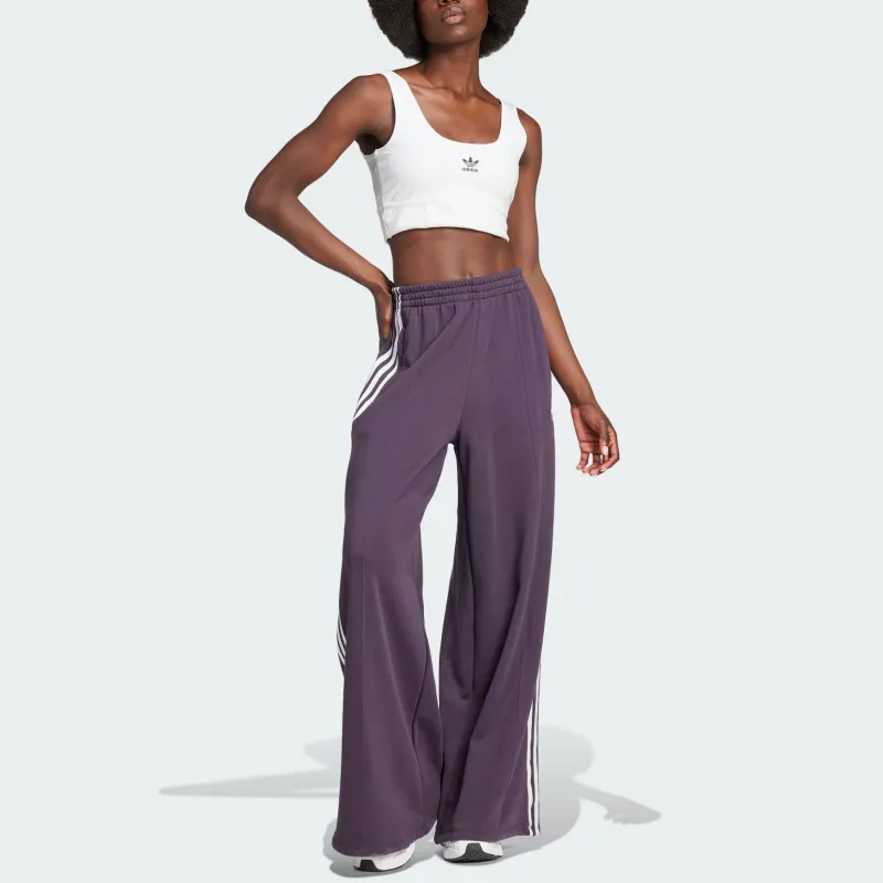 Adidas Originals ADICOLOR FW24 WIDE LEG JOGGERS Casual Pants Women's Dark Purple-1