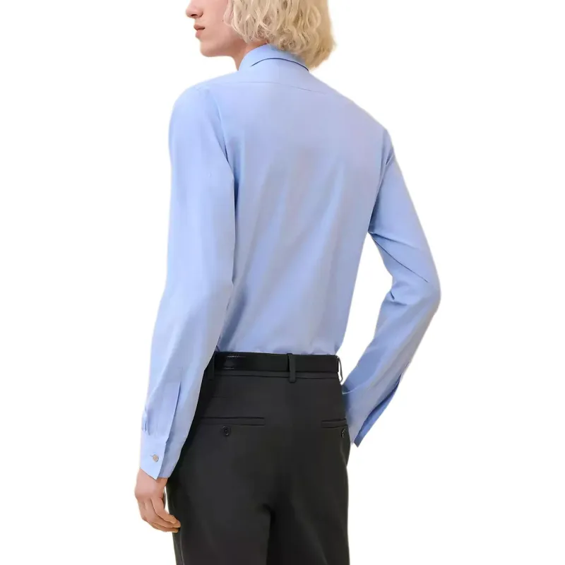 HERMES Shirts Men Light Blue-1