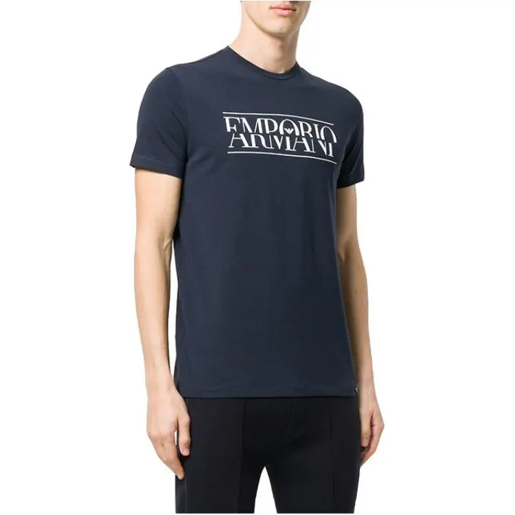 EMPORIO ARMANI T Shirts Men Marine Blue-2