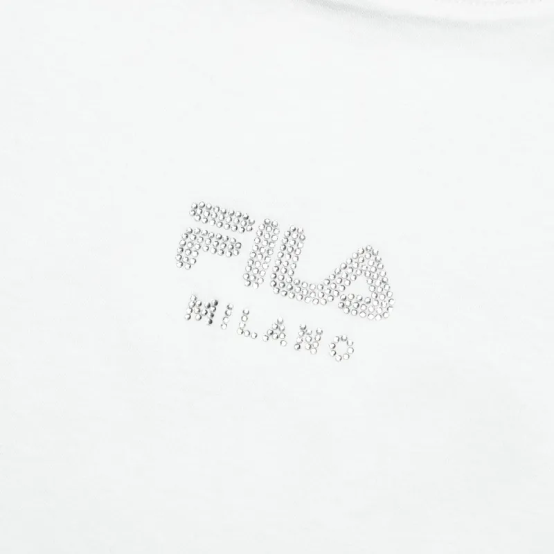 FILA MILANO Italian Luxury Sports Collection Regular T Shirt Women's Cloud White-2