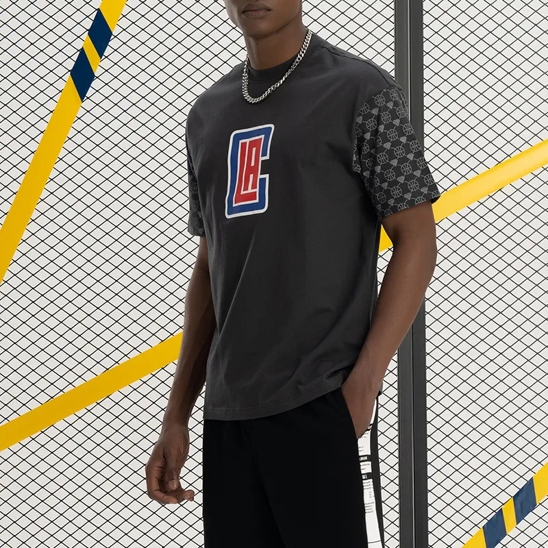 NBA Team T Shirts Men Gray-2