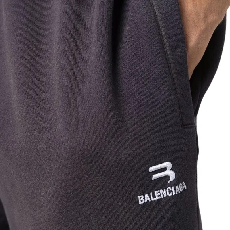 Balenciaga Knitted Sports Pants Regular Fit Men's Gray-4