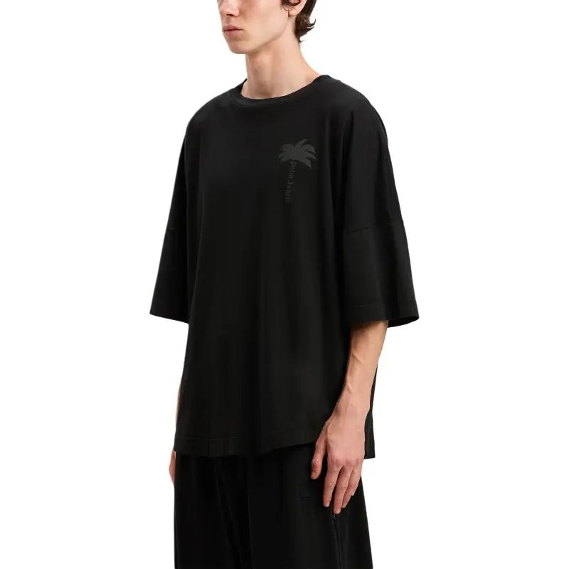 PALM ANGELS Logo Detailed Crew Neck T Shirt-1