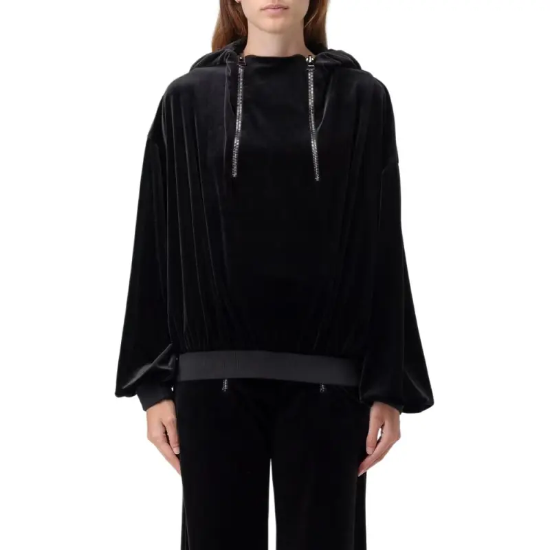 TOM FORD Zip Detailed Velvet Hoodie-2