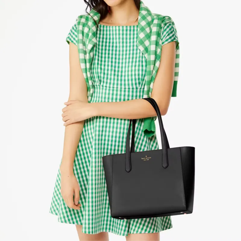 Kate Spade Staci Saffiano Leather Tote Bag, Shopping Bag, Handbag Medium Size Women's Black-4