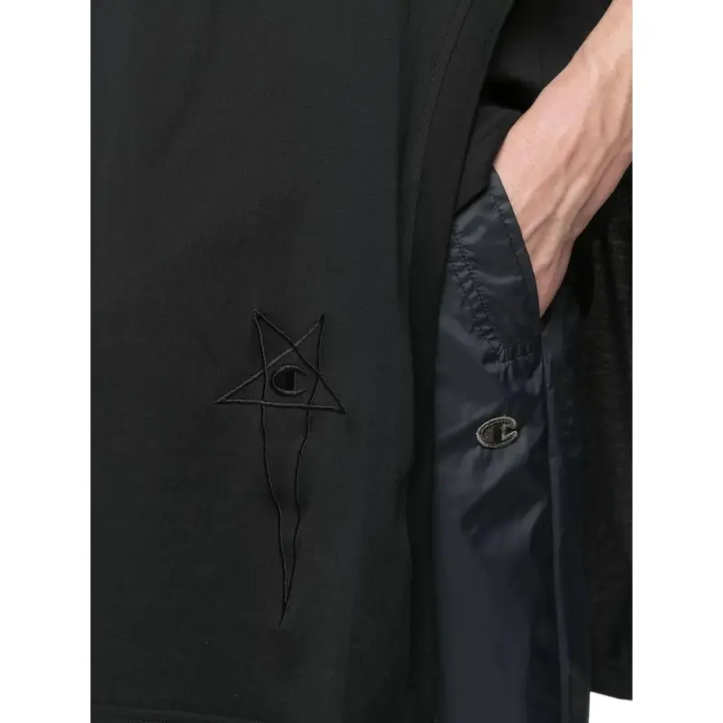 RICK OWENS X Champion Asymmetric Short sleeved T shirt-5