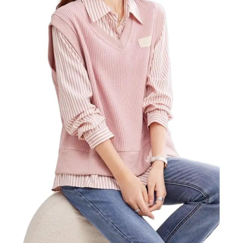 Oudifu Sweatshirts Women's Pink-0