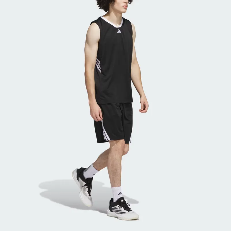 Adidas BASKETBALL3 Stripes FW24 Basketball Jersey Men's Black/White-3