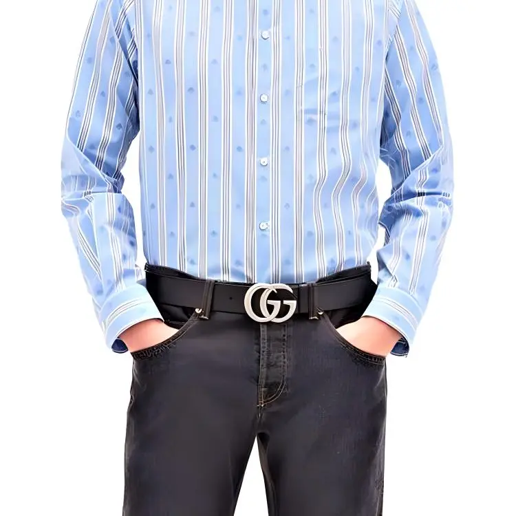GUCCI Gg Belt With Double G Buckle-4