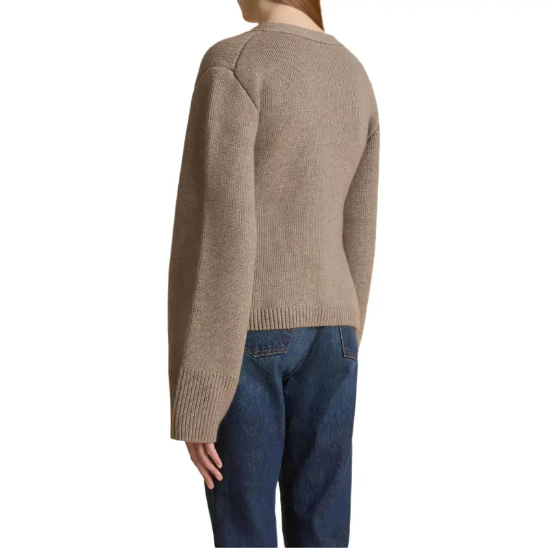 KHAITE Scarlett Cardigan 'Camel'-4
