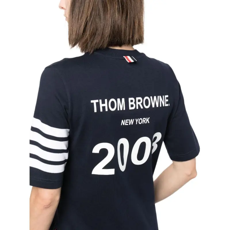 THOM BROWNE 4 Bar Stripe 2003 print T shirt-4