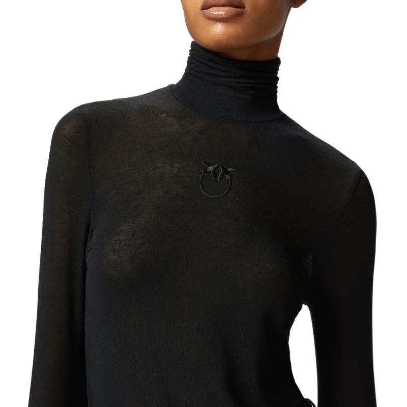 PINKO High Neck Semi sheer Top-4