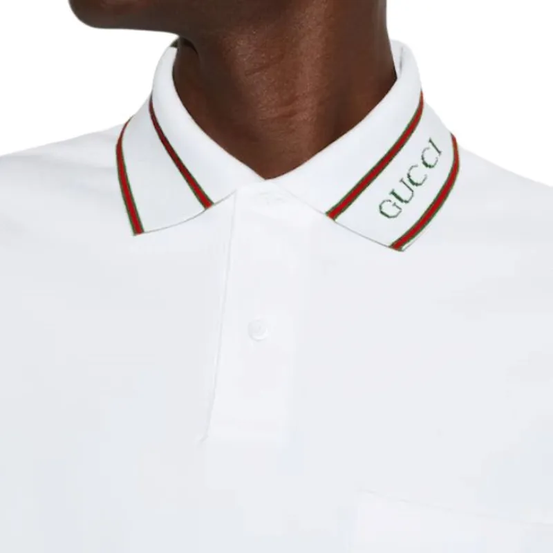 GUCCI Logo collar Polo Shirt-4
