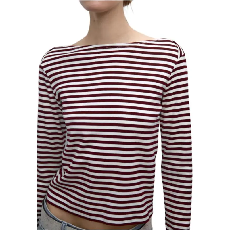 Massimo Dutti T-Shirt Women's Dark Red-4