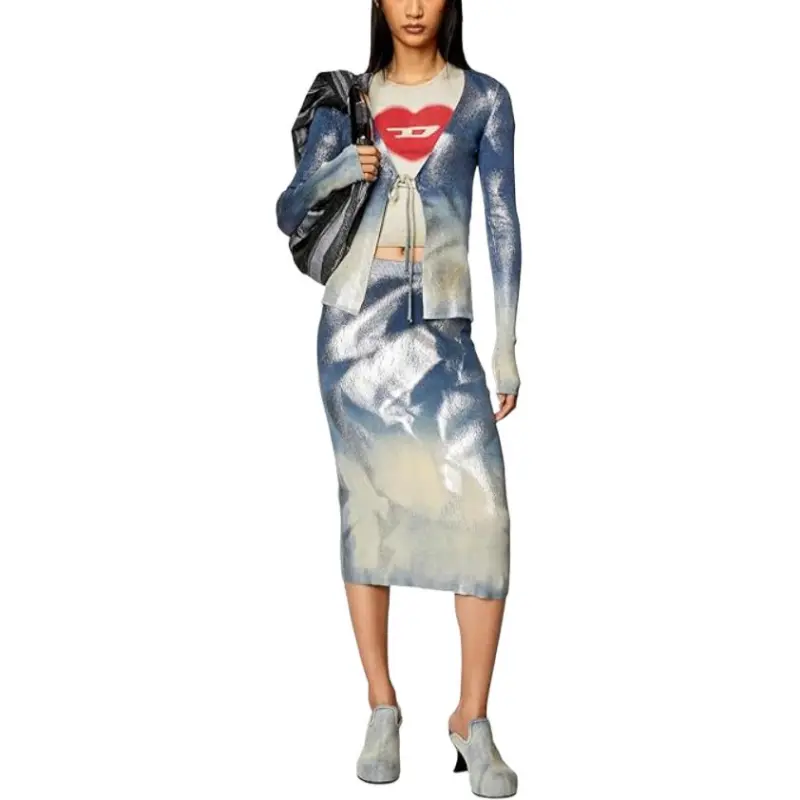 DIESEL M Isolde Faded Metallic Cardigan-3