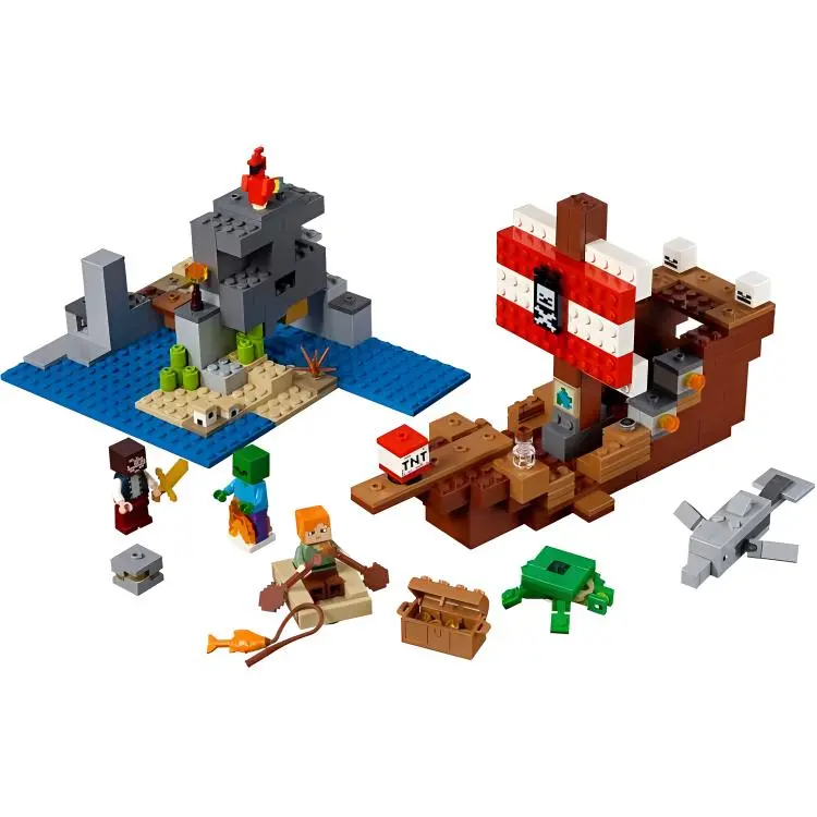 LEGO My World Collection Pirate Ship Adventure Minecraft Building Blocks 301 600pcs 21152-2