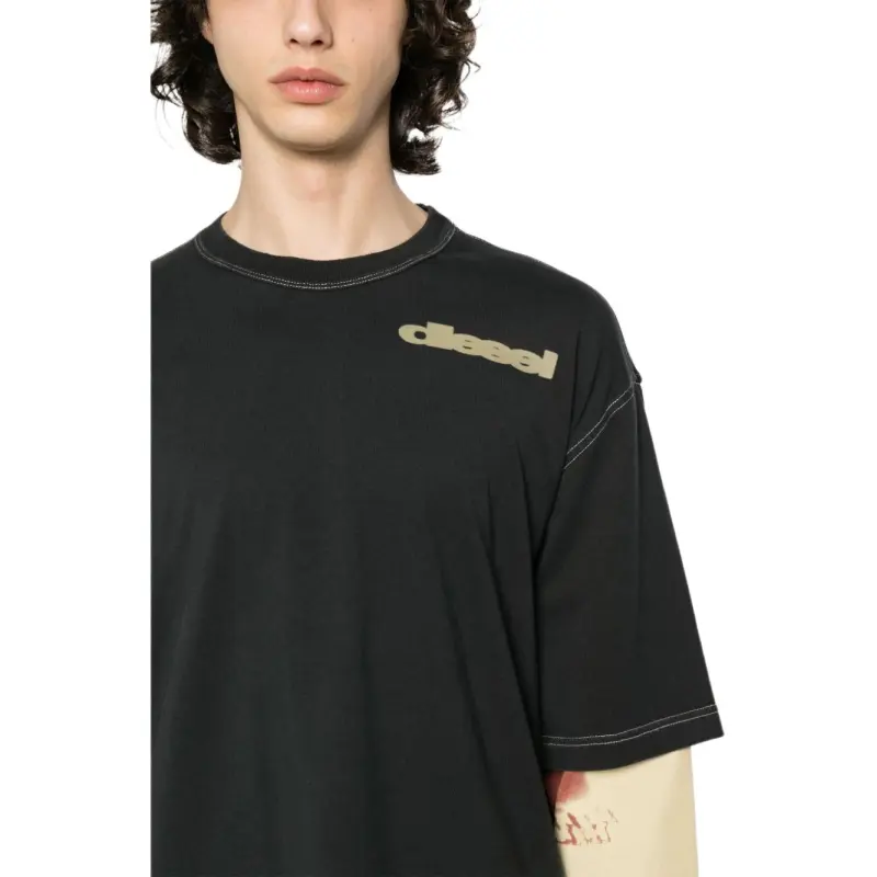 DIESEL T Shirts Men Black-4