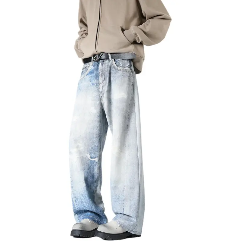 MGXEK Jeans Unisex Light Blue-1