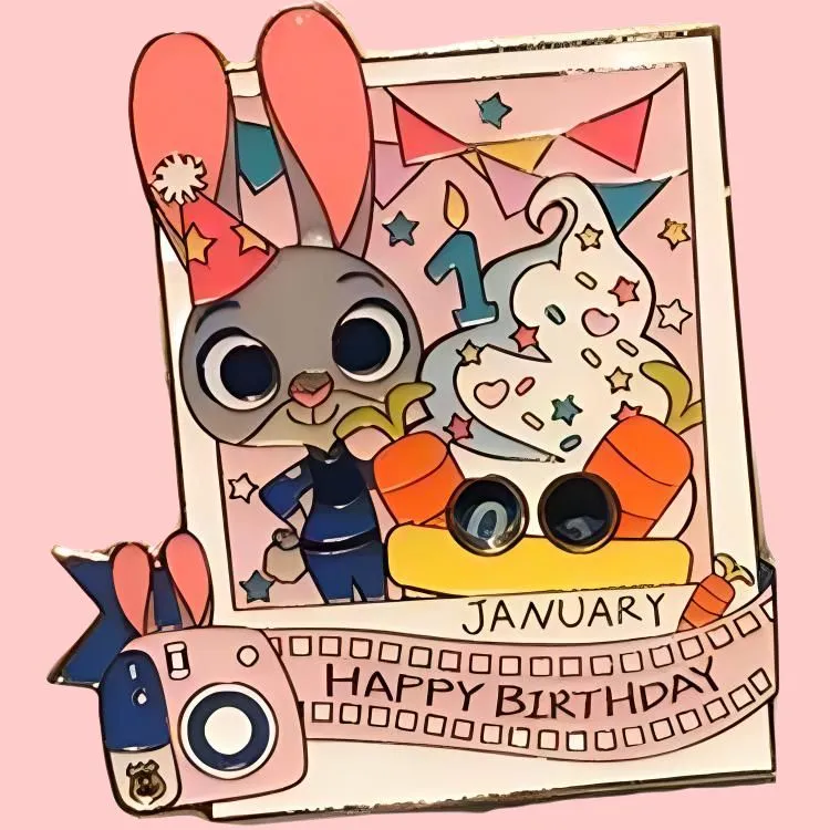 Disney Figure Print January Judy Shanghai Disney Badges-2