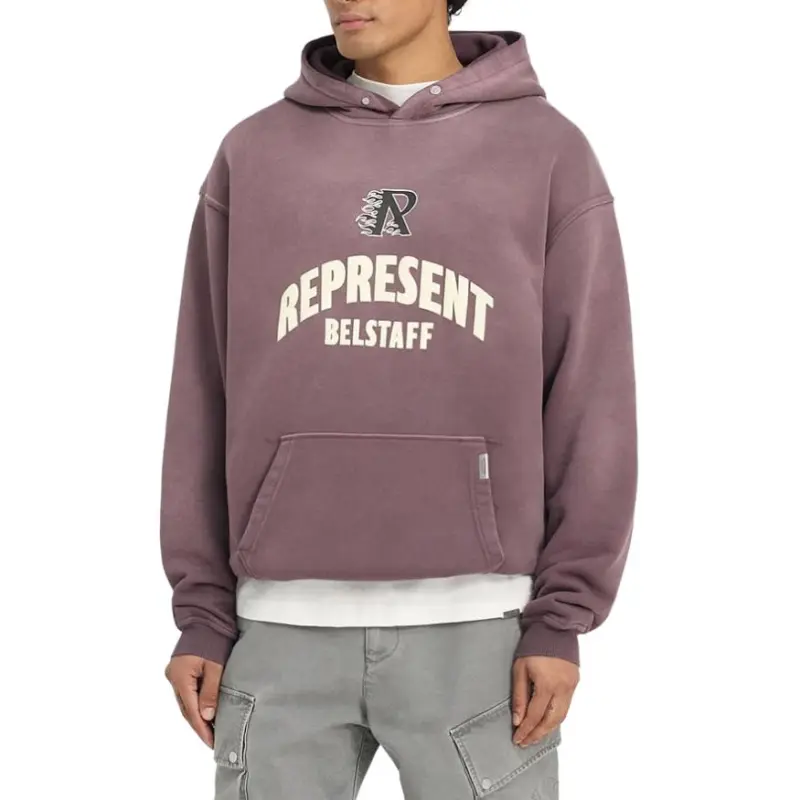 Belstaff X REPRESENT Belstaff Collaboration Sweatshirts Men Pink Purple-3