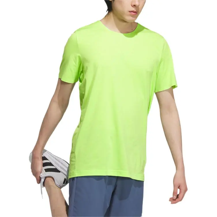 Adidas Climacool T Shirt Men's Bright Lemon/Dark Silver Gray-3