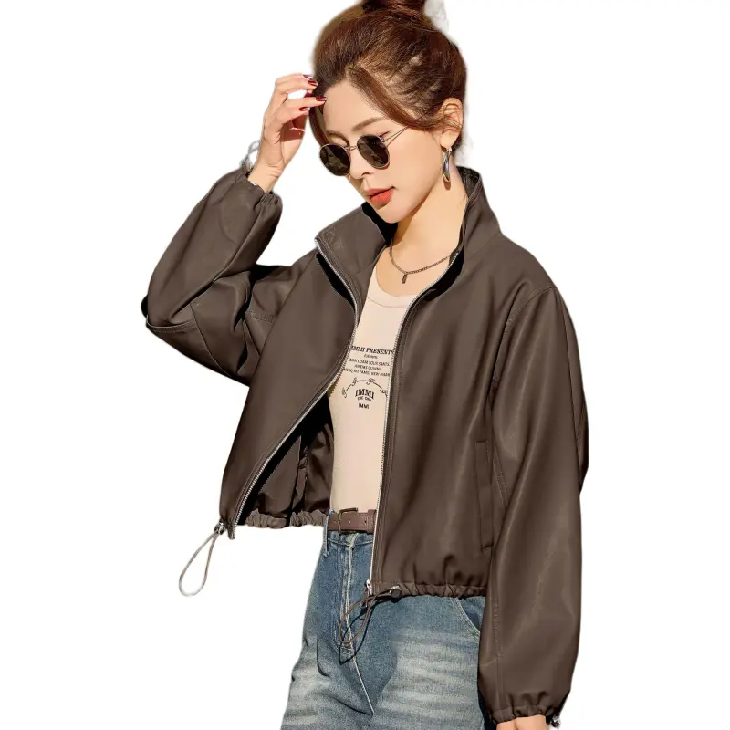 Yi Mengyuan Leather Jacket Women's-3
