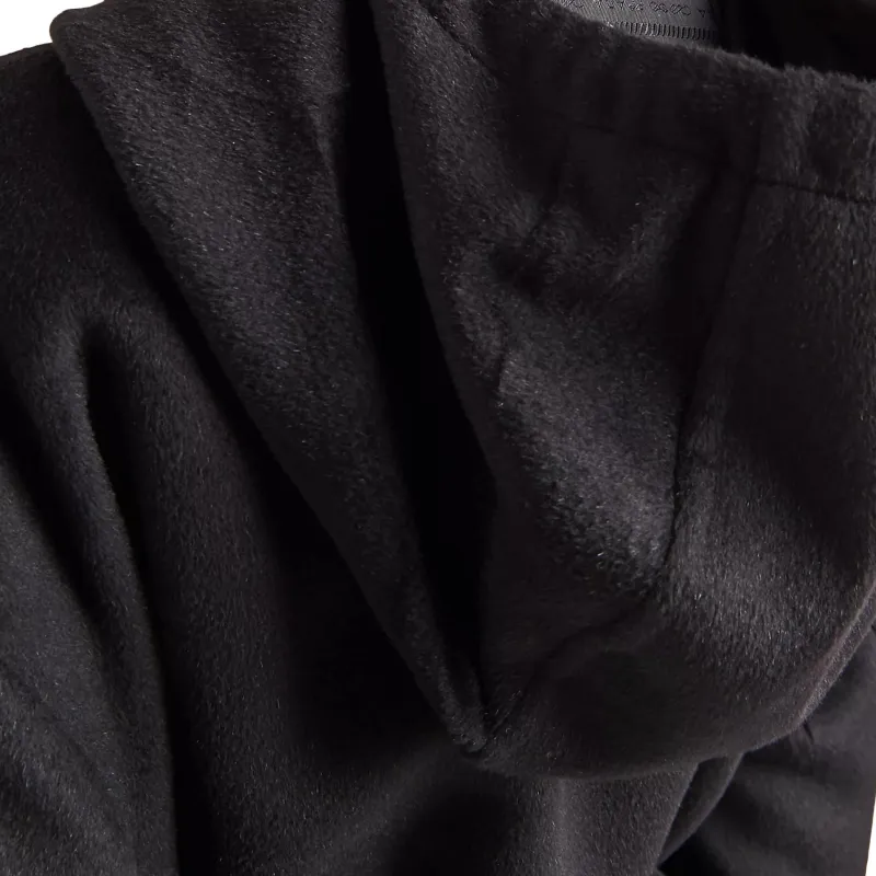 PRADA Logo Plaque Zipped Hooded Coat-5