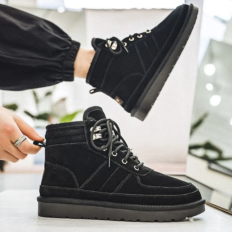 JIETEGONGYANG Height Increasing Short Snow Boots Men's-9