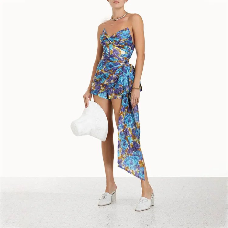 Zimmermann High Tide Wrap Playsuit-4