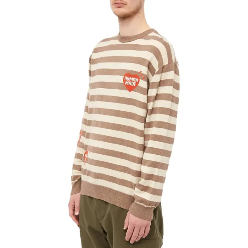 HUMAN MADE Striped L/S Knit Sweater-3