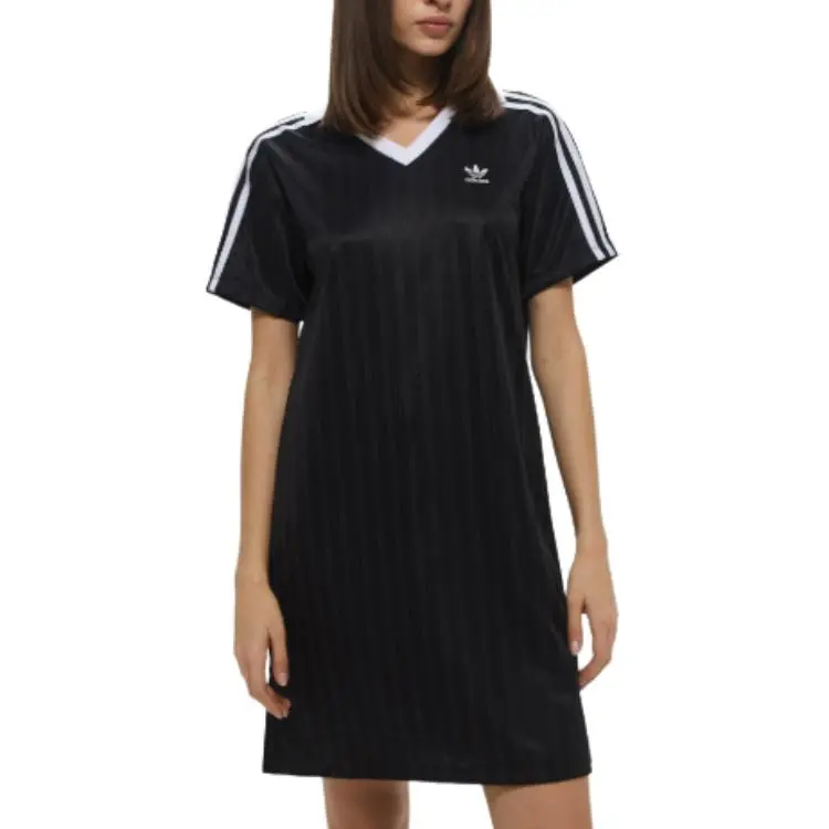 Adidas Short Sleeved Dress Women's Black-2