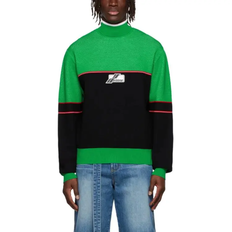 WE11DONE SS22 Sweater Unisex Green-2