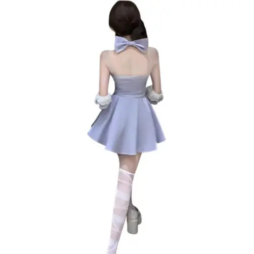 KKX Slip Dress Women's Purple With Halter