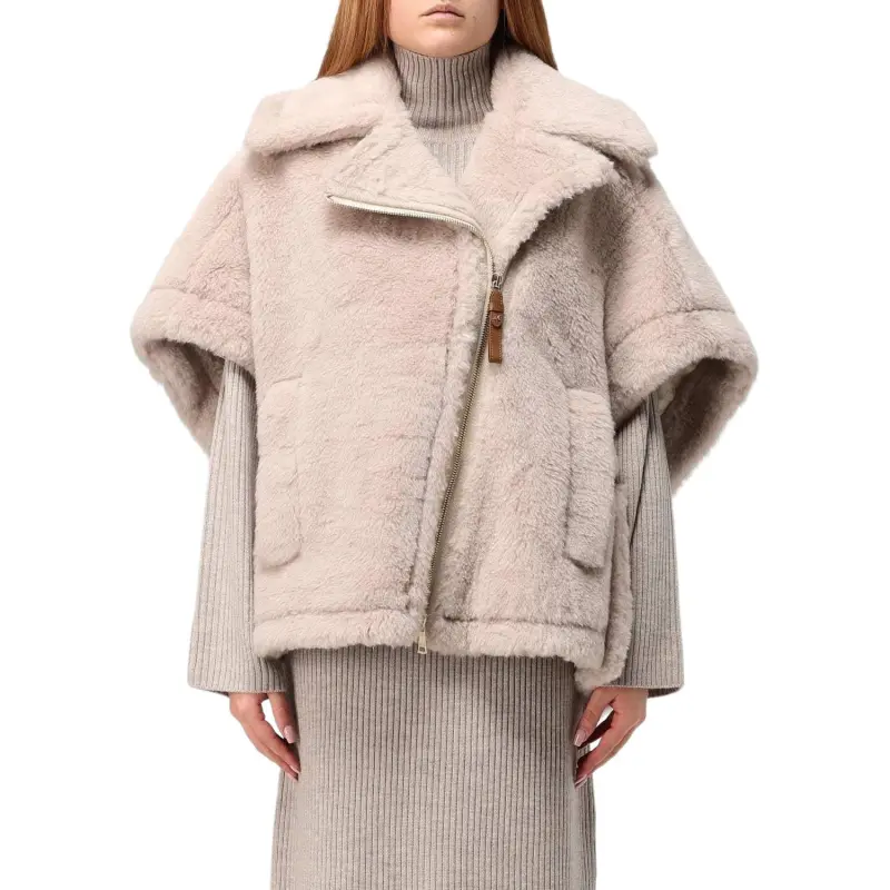 MaxMara Zip-Up Short-Sleeved Coat-2