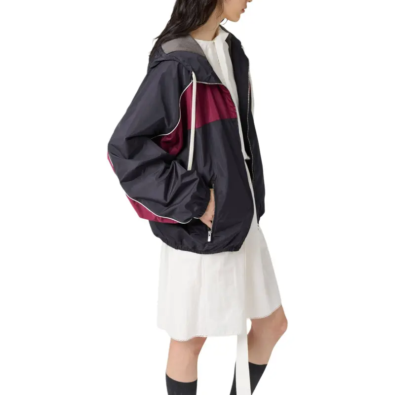 MIU MIU SS25 Jackets Coats Women's Blue Red-3