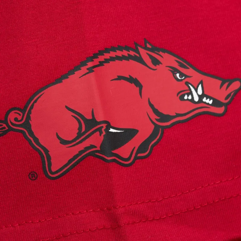 Mitchell & Ness x NCAA Arkansas Razorbacks Jacquard Ringer T Shirt Men's Red-3